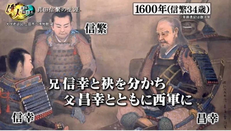 1600年
兄 信幸と袂を分かち
父 昌幸とともに西軍に